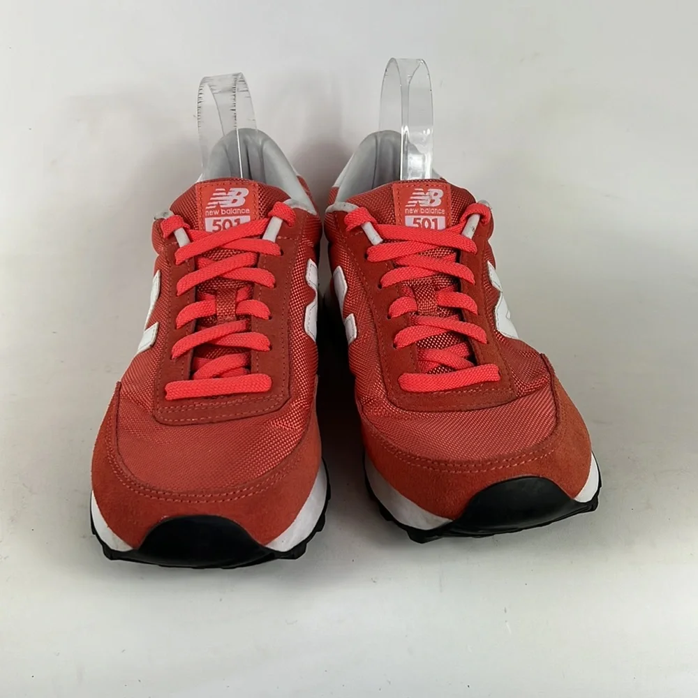 New Balance orange suede white 501 classic athletic sneakers men’s size 11_4